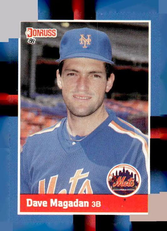1988 Donruss baseball card of Dave Magadan 323b Dave Magadan, New York Mets third baseman