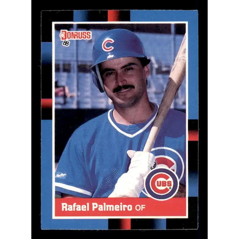 1988 Donruss #324 Rafael Palmeiro EX Chicago Cubs Baseball Card - Baseball Card Single
