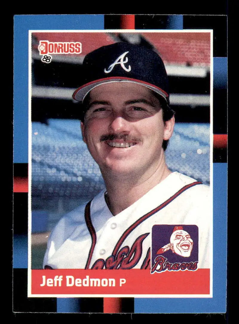 1988 Donruss #325 Jeff Dedmon NM-MT Atlanta Braves Baseball Card - Baseball Card Single