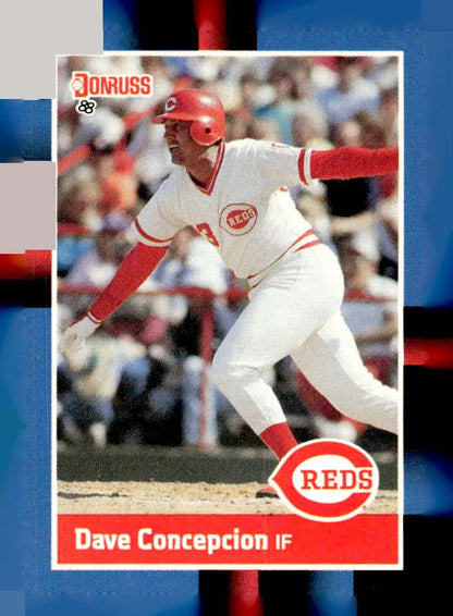 1988 Donruss Dave Concepcion baseball card #329 showing Dave Concepcion in collectible concepcion baseball card