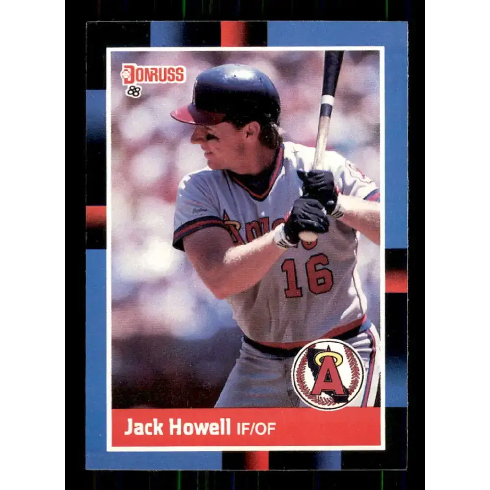 1988 Donruss #333 Jack Howell EX California Angels Baseball Card Image 1
