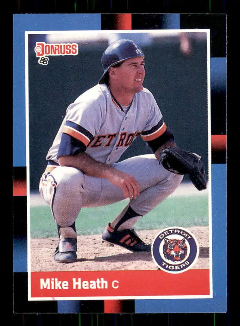 1988 Donruss #338 Mike Heath NM-MT Detroit Tigers Baseball Card - Baseball Card Single