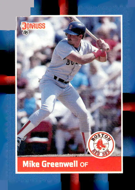 Vintage 1988 Donruss baseball card featuring Mike Greenwell of the Boston Red Sox 339c Mike Greenwell