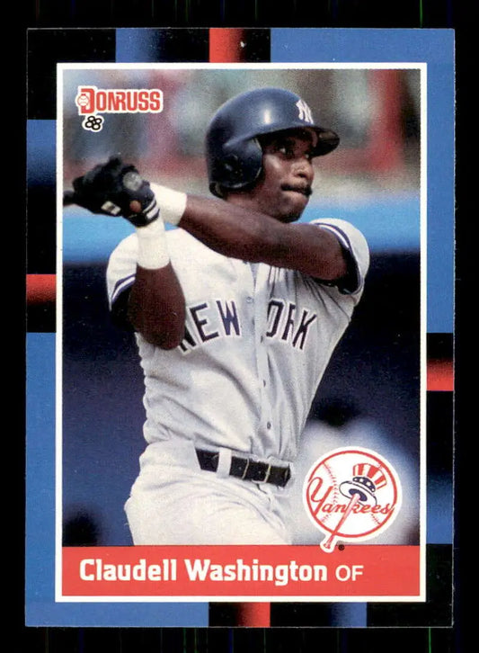 1988 Donruss #340 Claudell Washington NM-MT New York Yankees Baseball Card - Baseball Card Single
