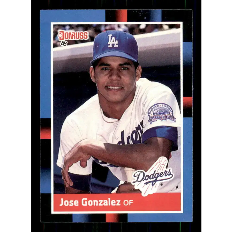 1988 Donruss #341 Jose Gonzalez EX Los Angeles Dodgers Baseball Card - Baseball Card Single