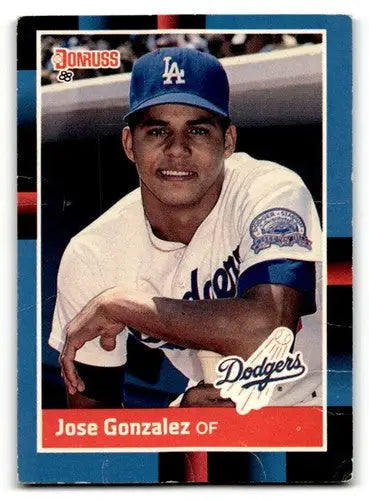 Jose Gonzalez baseball card from 1988 Donruss Los Angeles Dodgers collection