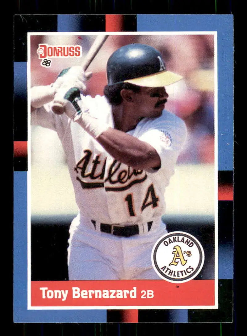 1988 Donruss #344 Tony Bernazard NM-MT Oakland Athletics Baseball Card - Baseball Card Single