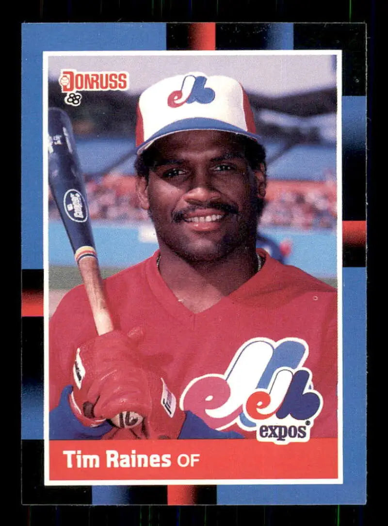 1988 Donruss #345 Tim Raines NM-MT Montreal Expos Baseball Card - Baseball Card Single