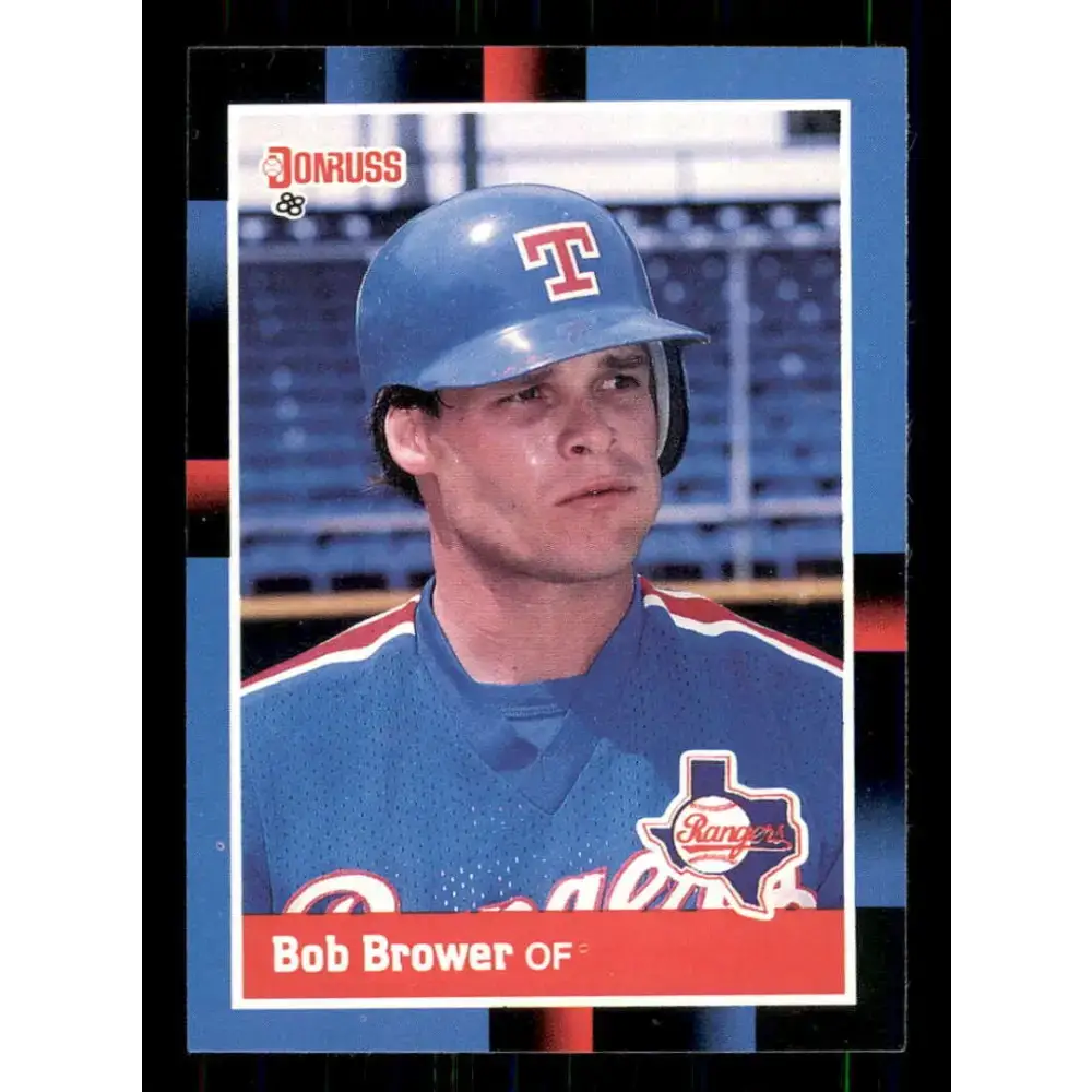 1988 Donruss #346 Bob Brower EX Texas Rangers Baseball Card - Baseball Card Single