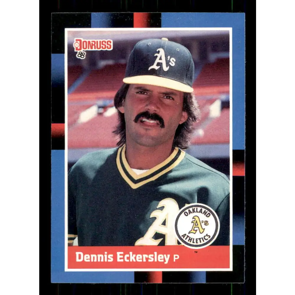 1988 Donruss #349 Dennis Eckersley EX Oakland Athletics Baseball Card Image 1