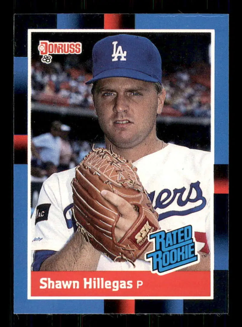 1988 Donruss #35 Shawn Hillegas/ NM-MT RC Rookie Los Angeles Dodgers Baseball Card - Baseball Card Single