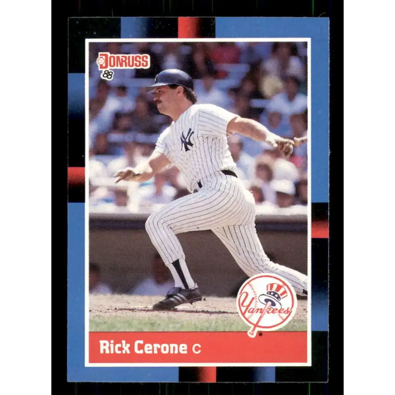 1988 Donruss #351 Rick Cerone EX New York Yankees Baseball Card - Baseball Card Single