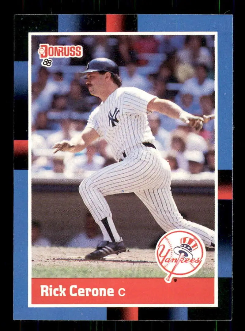1988 Donruss #351 Rick Cerone NM-MT New York Yankees Baseball Card - Baseball Card Single