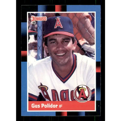 1988 Donruss #356 Gus Polidor EX California Angels Baseball Card