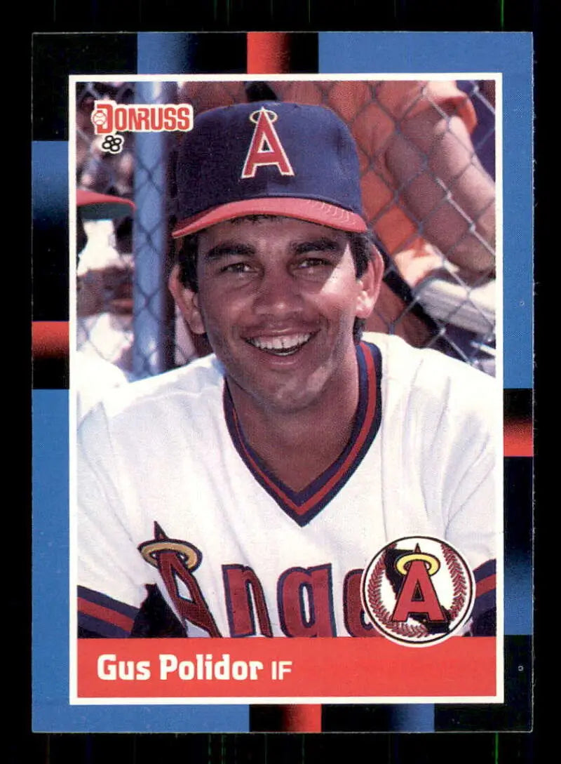 1988 Donruss #356 Gus Polidor NM-MT California Angels Baseball Card - Baseball Card Single