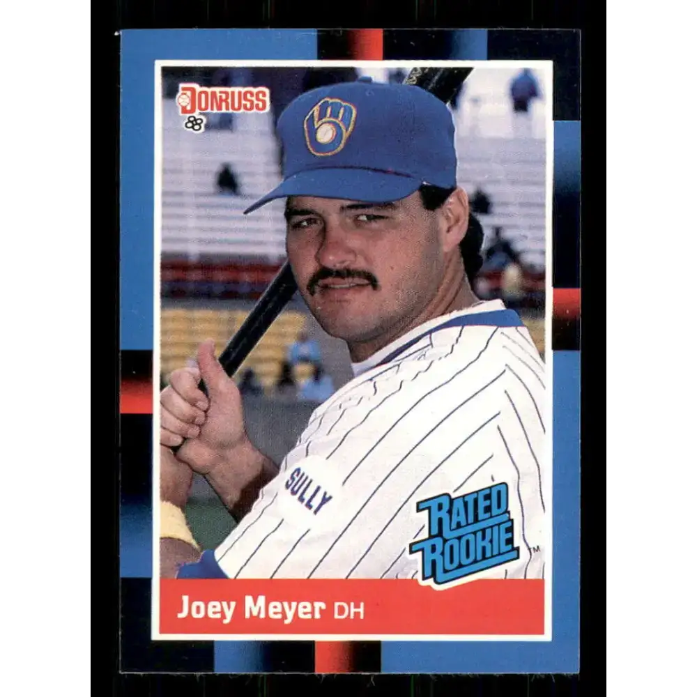 1988 Donruss #36 Joey Meyer EX Milwaukee Brewers Baseball Card - Baseball Card Single