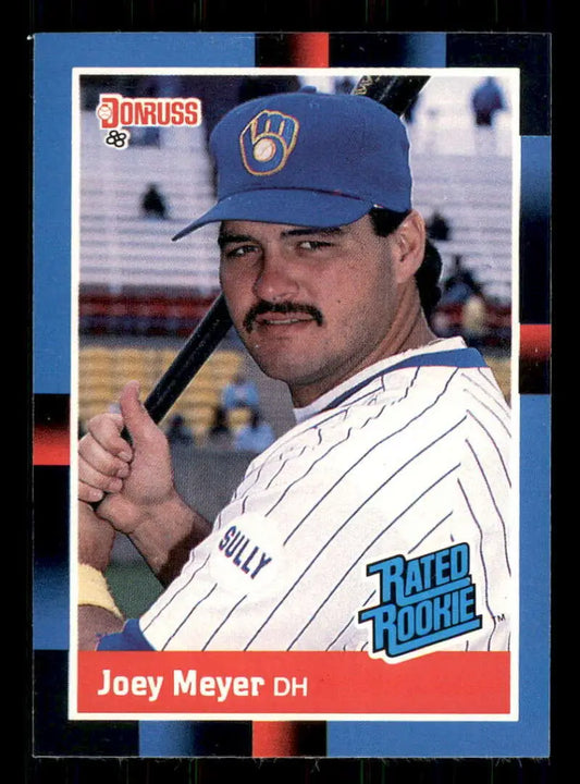 1988 Donruss #36 Joey Meyer NM-MT Milwaukee Brewers Baseball Card - Baseball Card Single