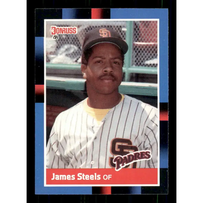 1988 Donruss #360 James Steels EX San Diego Padres Baseball Card - Baseball Card Single