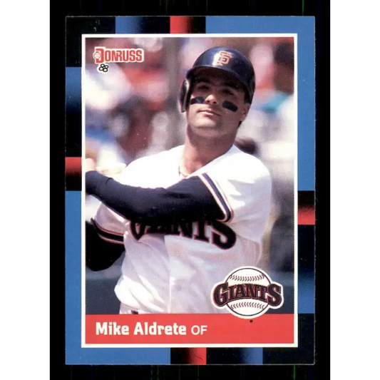 1988 Donruss #362 Mike Aldrete EX San Francisco Giants Baseball Card Image 1