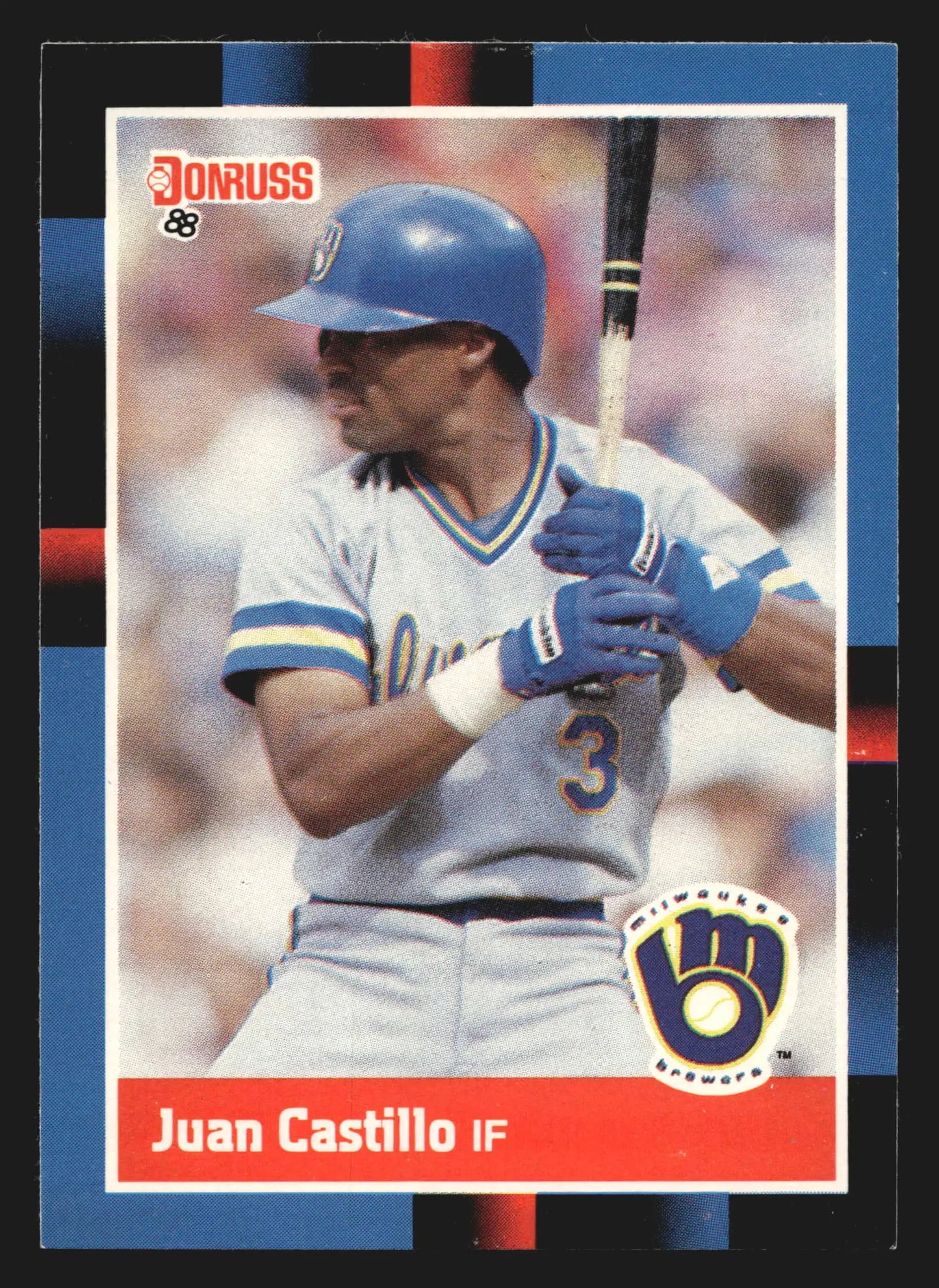 1988 Donruss #363 Juan Castillo Milwaukee Brewers - Baseball Card Single