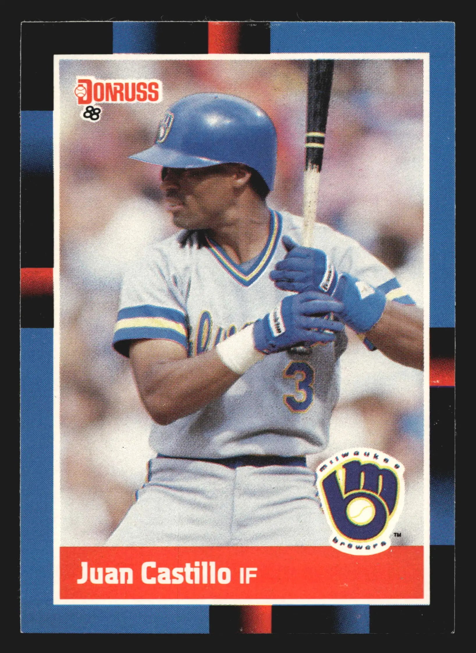 1988 Donruss #363 Juan Castillo Milwaukee Brewers - Baseball Card Single