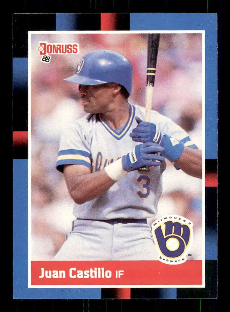 1988 Donruss #363 Juan Castillo NM-MT Milwaukee Brewers Baseball Card - Baseball Card Single