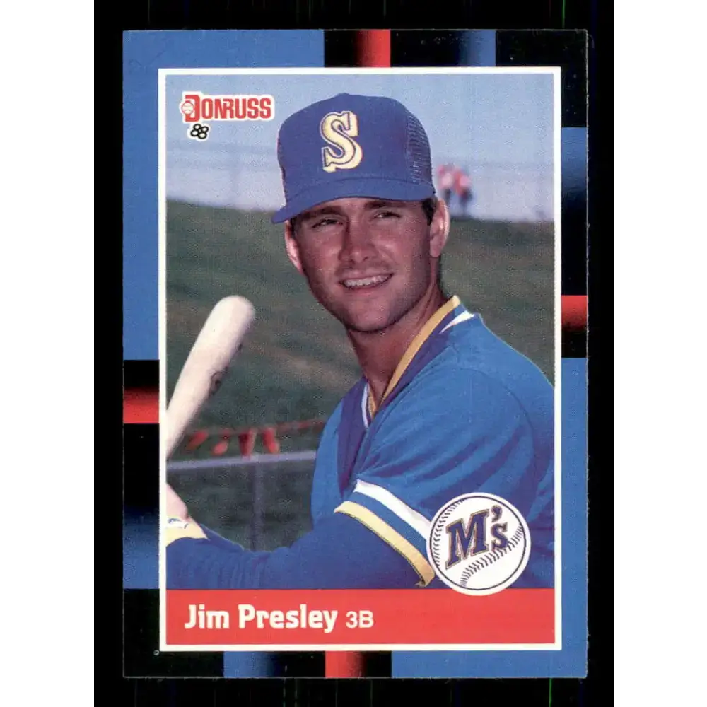 1988 Donruss #366 Jim Presley EX Seattle Mariners Baseball Card - Baseball Card Single