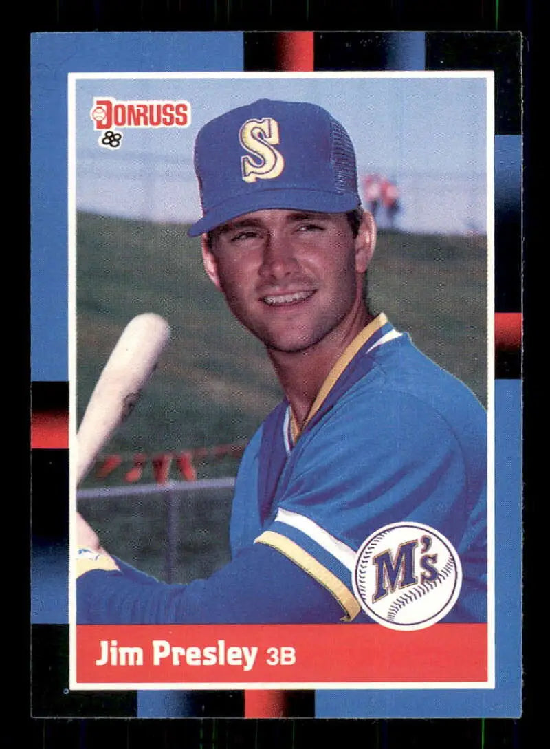 1988 Donruss #366 Jim Presley NM-MT Seattle Mariners Baseball Card - Baseball Card Single