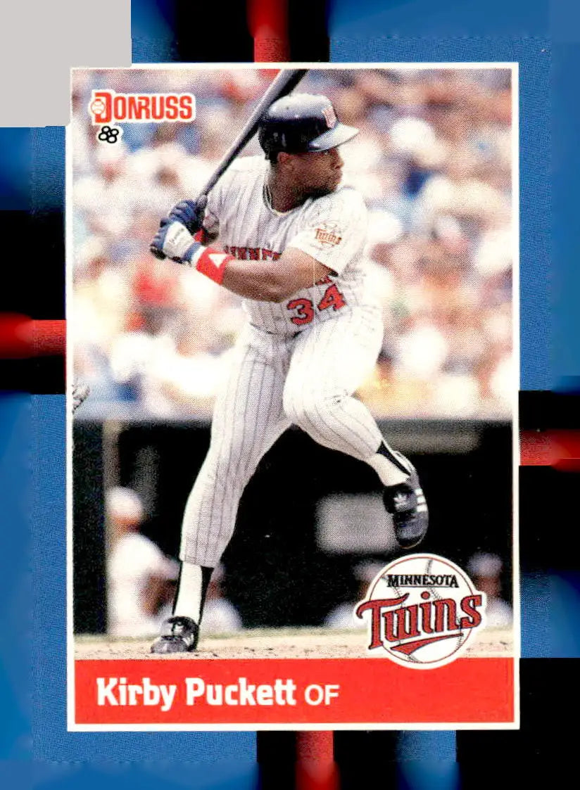 1988 Donruss Kirby Puckett baseball card featuring Kirby Puckett in collectible puckett baseball card format