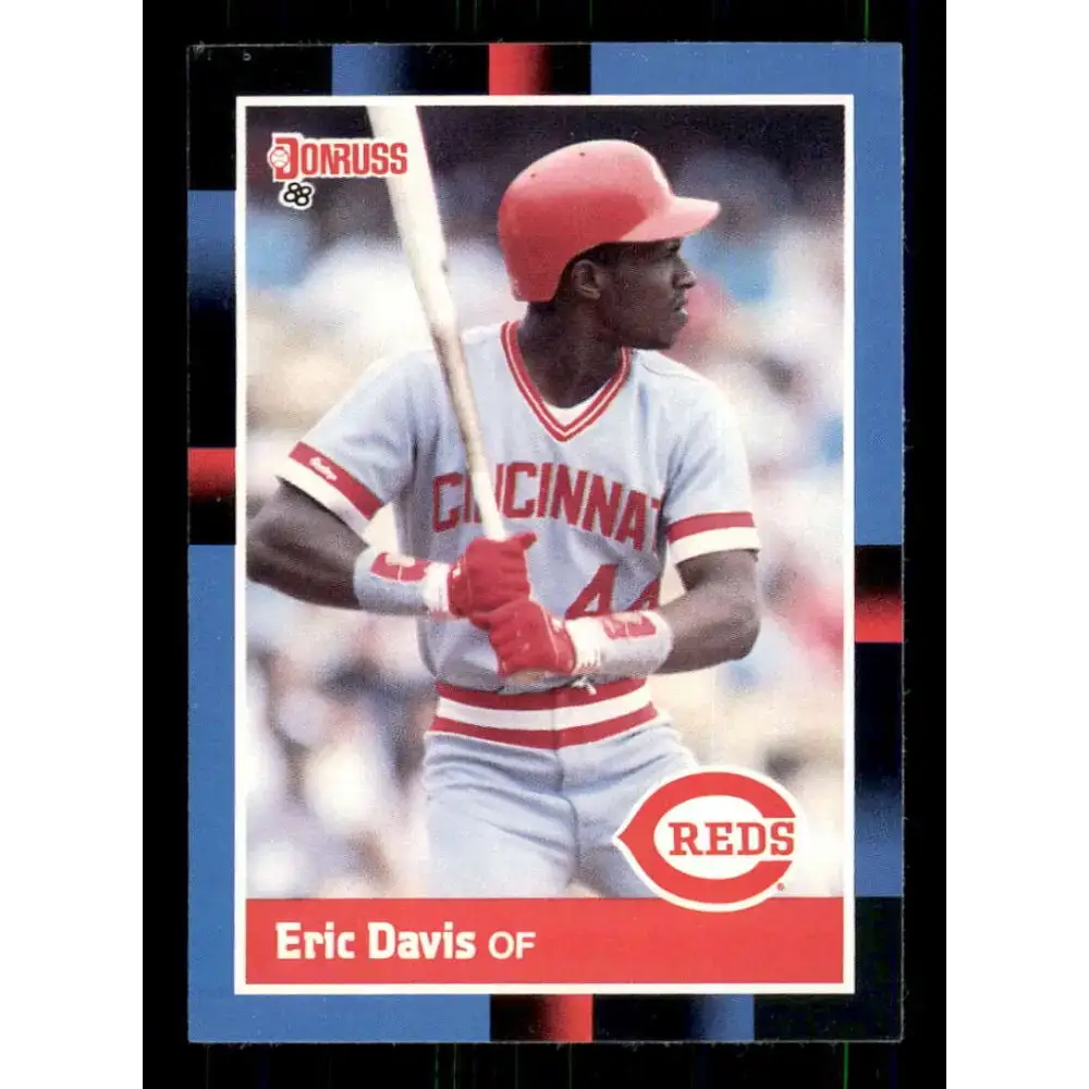 1988 Donruss #369 Eric Davis EX Cincinnati Reds Baseball Card - Baseball Card Single