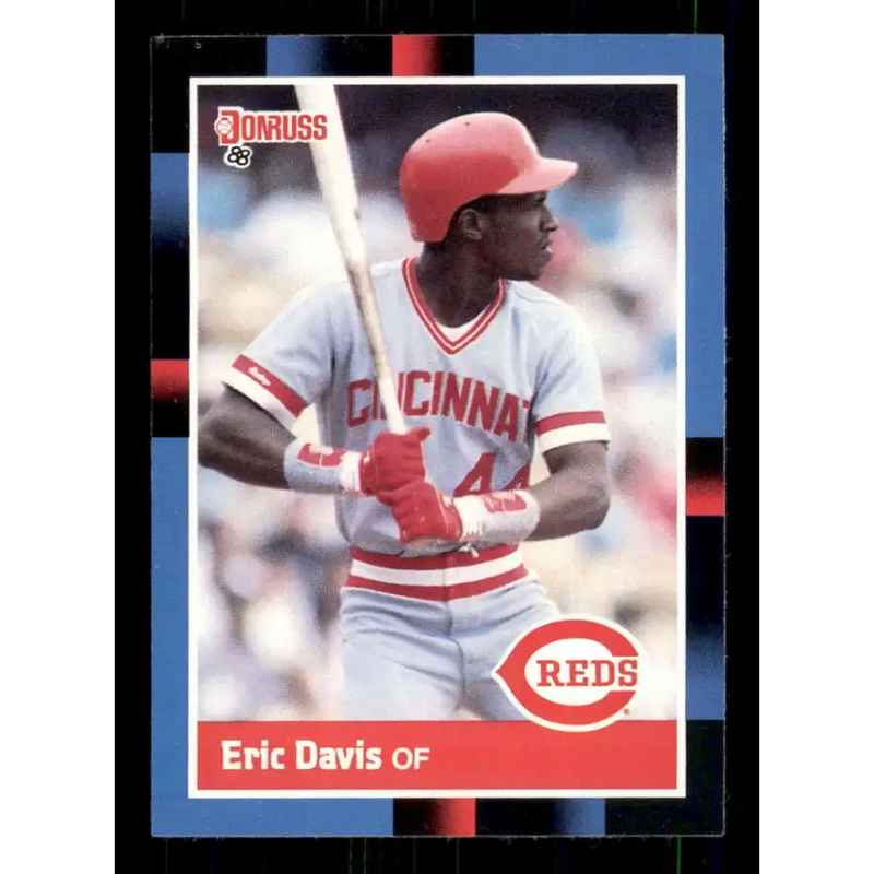1988 Donruss #369 Eric Davis EX Cincinnati Reds Baseball Card - Baseball Card Single