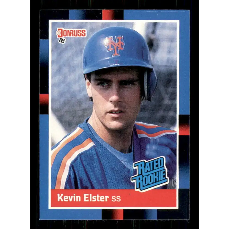 1988 Donruss #37 Kevin Elster EX New York Mets Baseball Card - Baseball Card Single