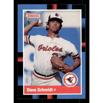 1988 Donruss #371 Dave Schmidt EX Baltimore Orioles Baseball Card