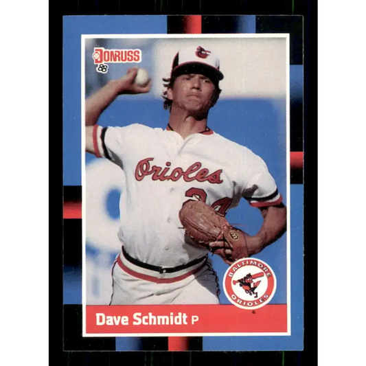 1988 Donruss #371 Dave Schmidt EX Baltimore Orioles Baseball Card