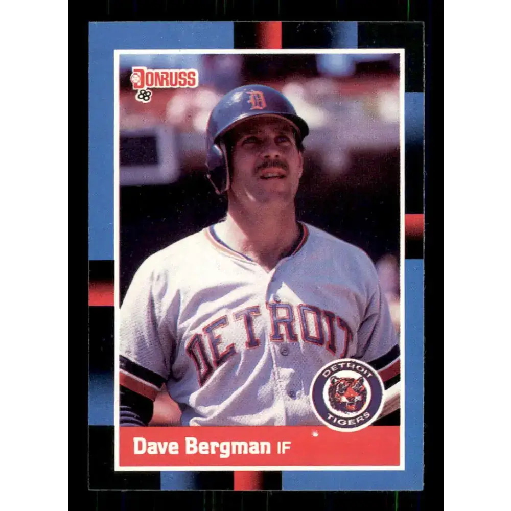 1988 Donruss #373 Dave Bergman EX Detroit Tigers Baseball Card - Baseball Card Single