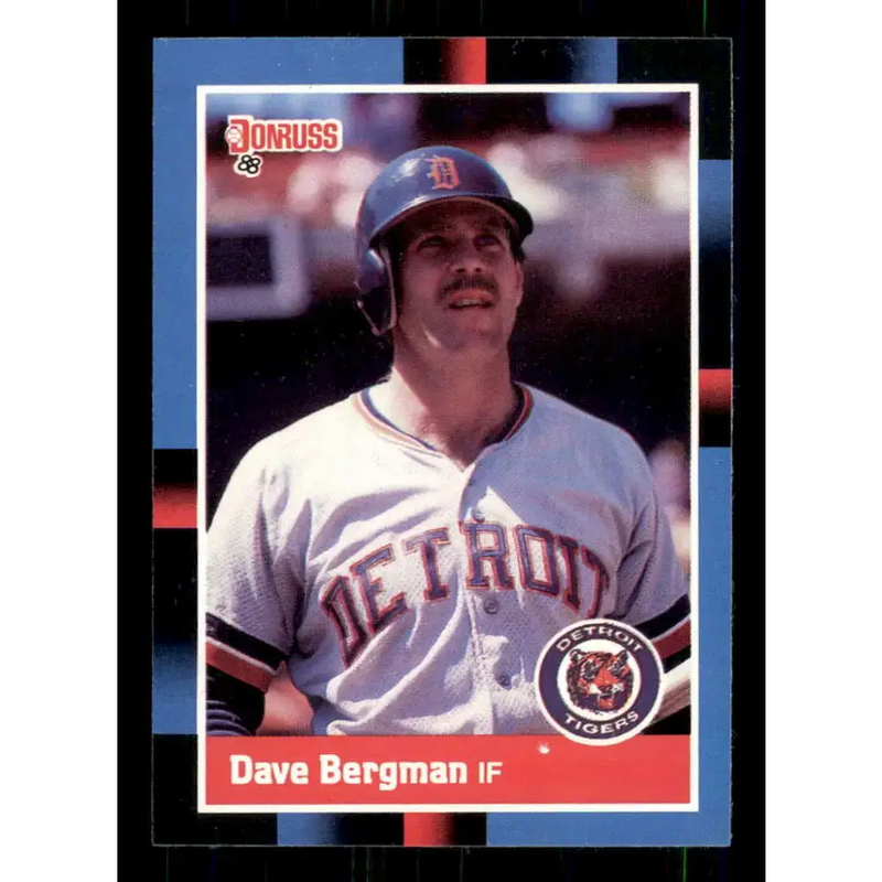 1988 Donruss #373 Dave Bergman EX Detroit Tigers Baseball Card - Baseball Card Single