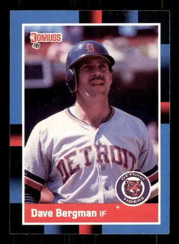 1988 Donruss original gloss baseball card of Dave Bergman NM-MT Tigers