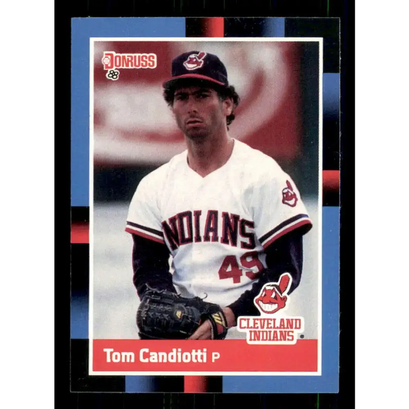 1988 Donruss #377 Tom Candiotti EX Cleveland Indians Baseball Card - Baseball Card Single
