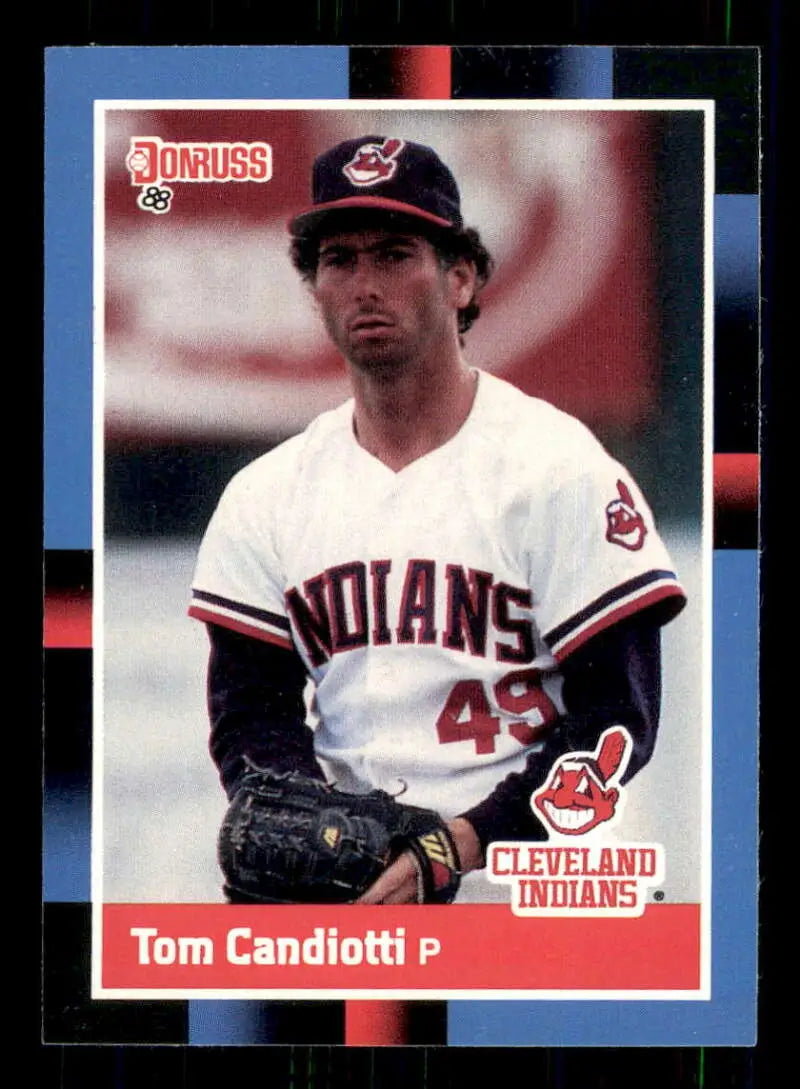 1988 Donruss #377 Tom Candiotti NM-MT Cleveland Indians Baseball Card - Baseball Card Single