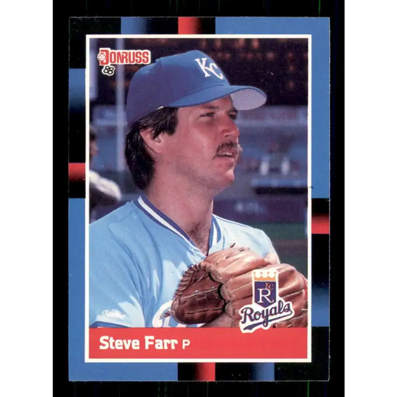 1988 Donruss #378 Steve Farr EX Kansas City Royals Baseball Card - Baseball Card Single