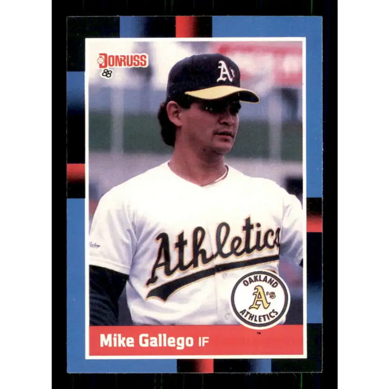 1988 Donruss #379 Mike Gallego EX Oakland Athletics Baseball Card - Baseball Card Single