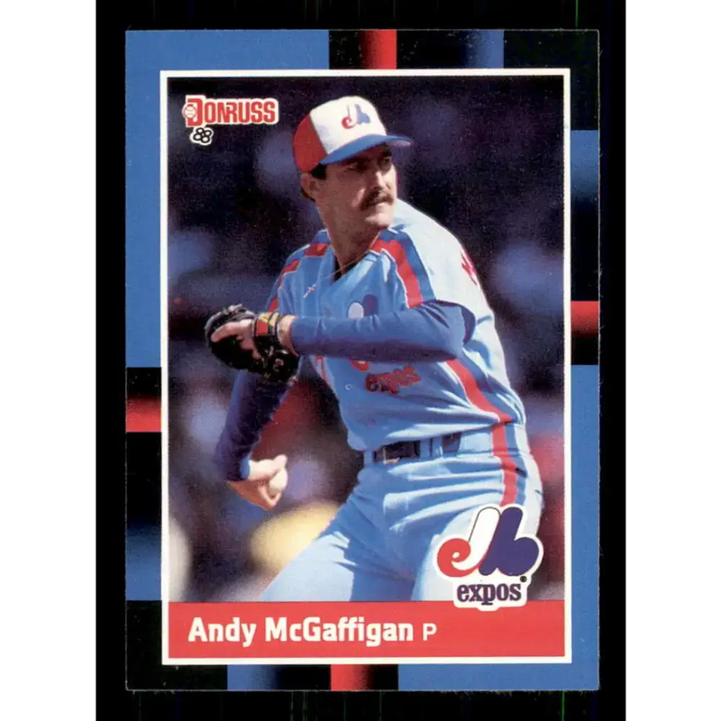 1988 Donruss #380 Andy McGaffigan EX Montreal Expos Baseball Card - Baseball Card Single