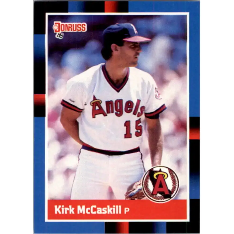 1988 Donruss #381 Kirk McCaskill EX California Angels Baseball Card - Baseball Card Single