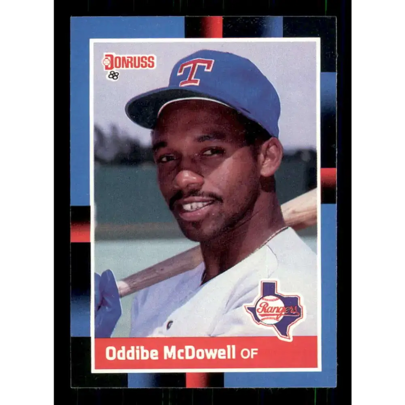 1988 Donruss #382 Oddibe McDowell EX Texas Rangers Baseball Card - Baseball Card Single