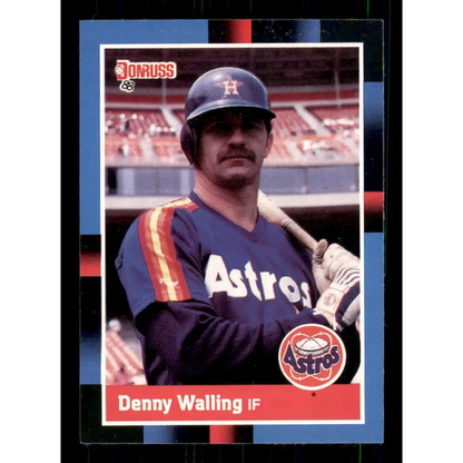 1988 Donruss #384 Denny Walling EX Houston Astros Baseball Card