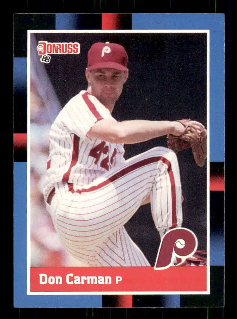 1988 Donruss #385 Don Carman NM-MT Philadelphia Phillies Baseball Card - Baseball Card Single