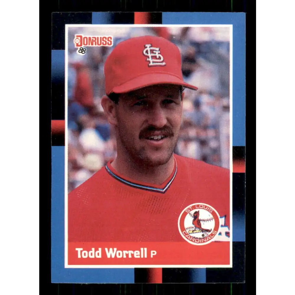 1988 Donruss #386 Todd Worrell EX St. Louis Cardinals Baseball Card Image 1