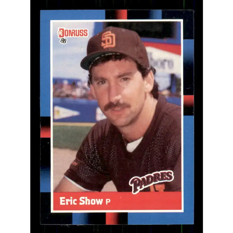 1988 Donruss #387 Eric Show EX San Diego Padres Baseball Card - Baseball Card Single
