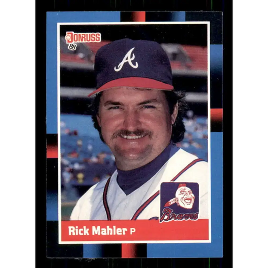 1988 Donruss #389 Rick Mahler EX Atlanta Braves Baseball Card - Baseball Card Single