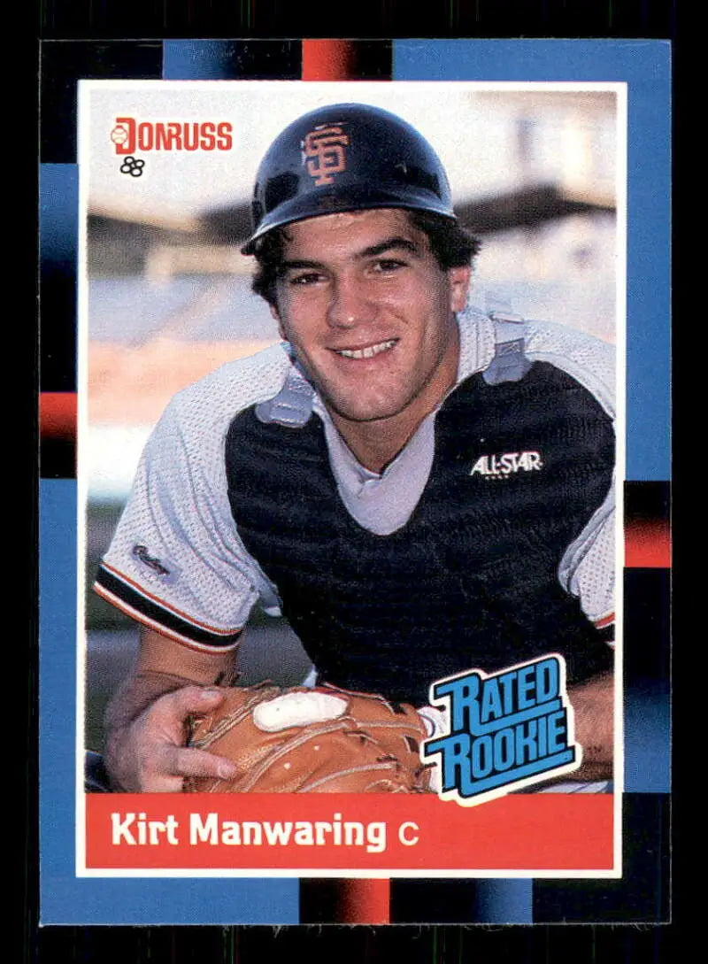 1988 Donruss #39 Kirt Manwaring NM-MT RC Rookie San Francisco Giants Baseball Card - Baseball Card Single